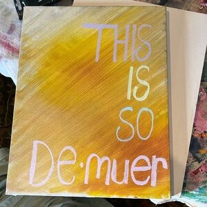 Abstract Canvas Art - Yellow and Orange